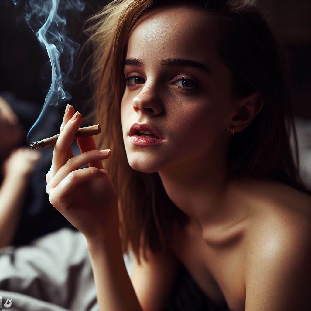 Emma Watson - Hermione - Smoking Fetish AI Art — 37